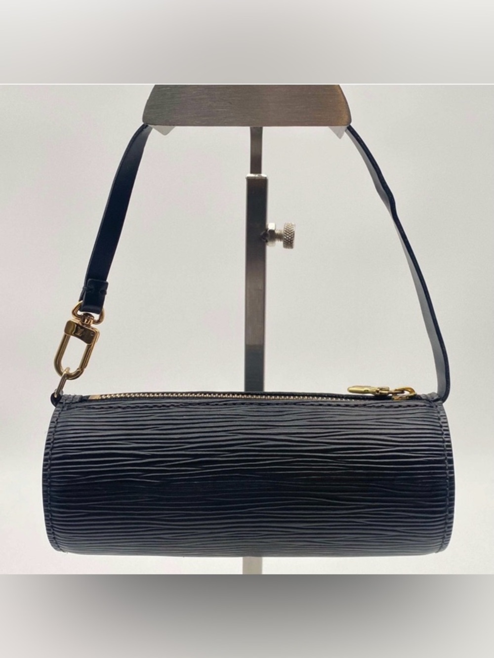 LOUIS VUITTON MINI PAPILLON POCHETTE IN BLACK EPI LEATHER- FREE GIFT W PURCHASE